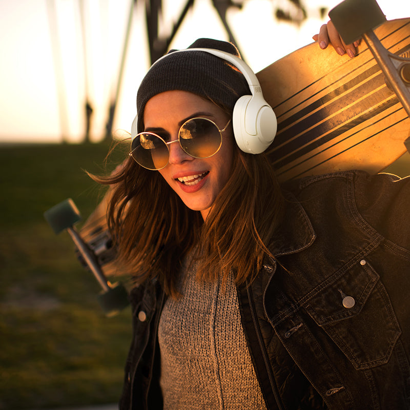 QCY - Auriculares Bluetooth QCY-H3ANC-WHT con Cancelación Activa de Ruido - Blanco