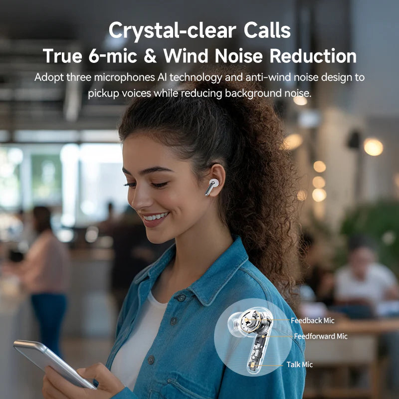 QCY - Auriculares Inalámbricos Melobuds N50 - Negro