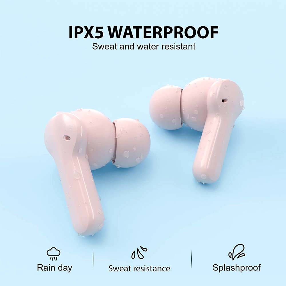 QCY - Audífonos inalámbricos QCY-T13-PINK Bluetooth 5.1 - Rosa