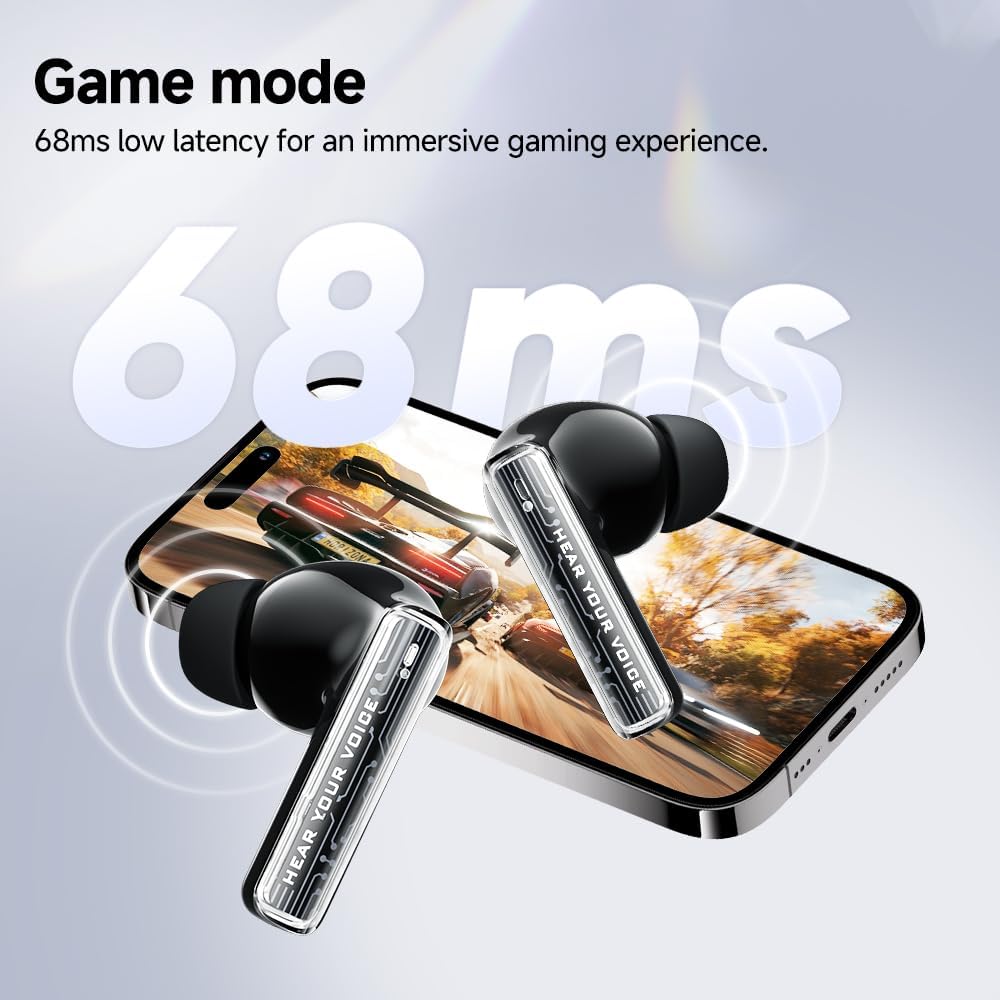 QCY - Audífonos inalámbricos MeloBuds Neo T31 BT 5.3 ENC 24Hrs - Negro