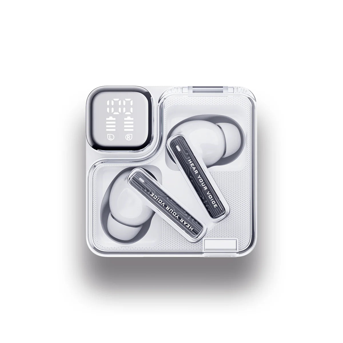 QCY - Audífonos inalámbricos MeloBuds Neo T31 BT 5.3 ENC 24Hrs - Blanco