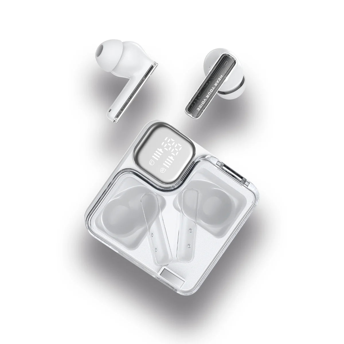 QCY - Audífonos inalámbricos MeloBuds Neo T31 BT 5.3 ENC 24Hrs - Blanco