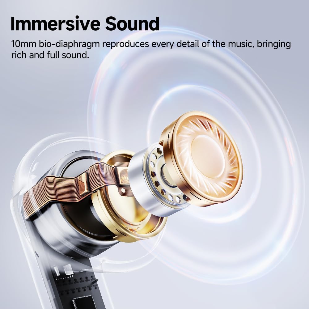 QCY - Audífonos inalámbricos MeloBuds Neo T31 BT 5.3 ENC 24Hrs - Blanco