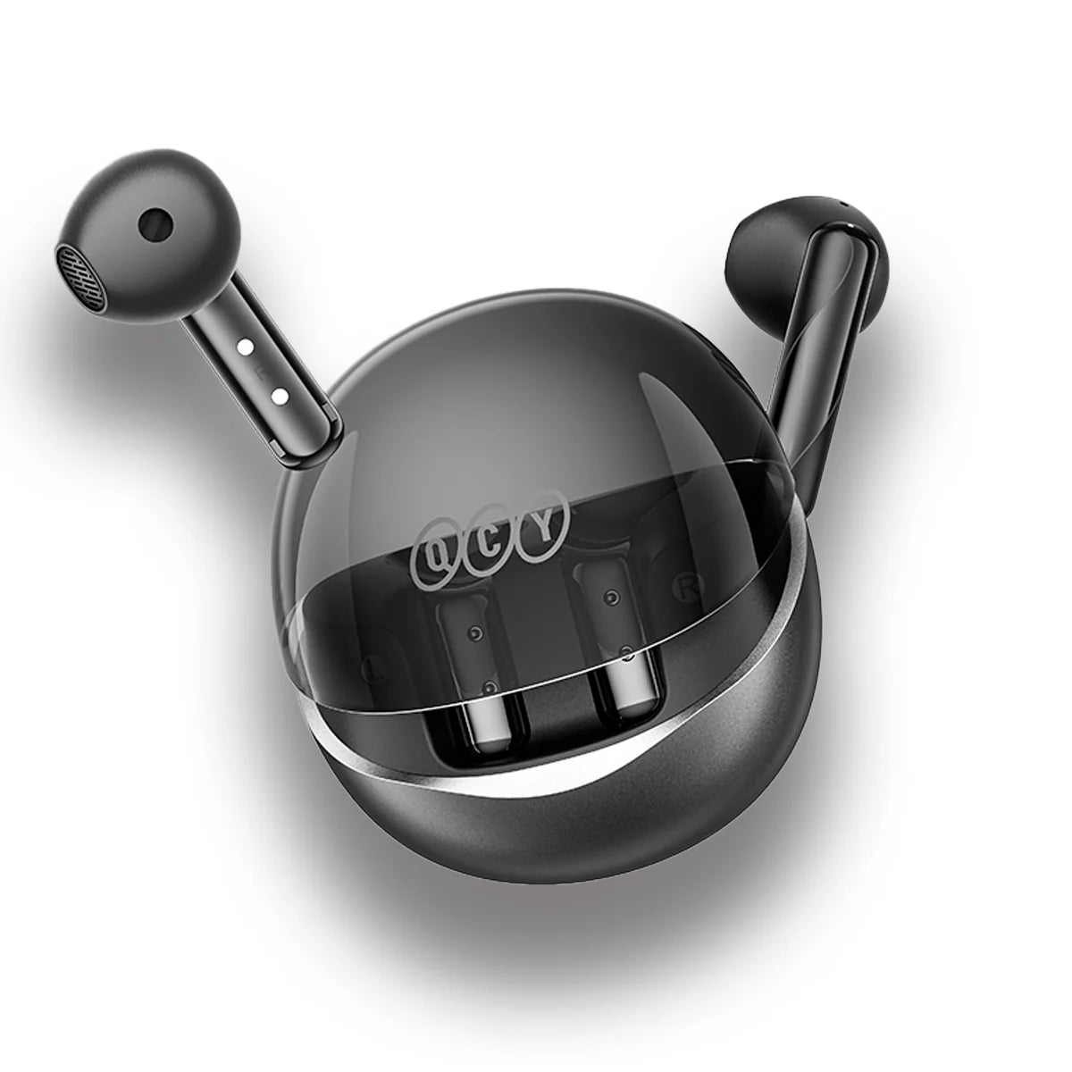 QCY - Audífonos inalámbricos Ailybuds Clear T32 BT 5.3 ENC 22Hrs - Negro