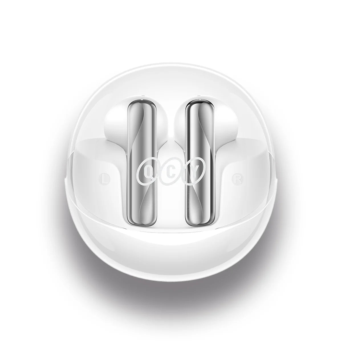QCY - Audífonos inalámbricos Ailybuds Clear T32 BT 5.3 ENC 22Hrs - Blanco