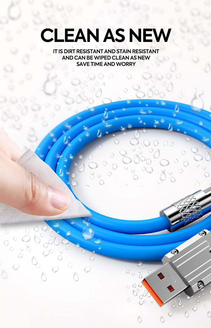 Wesdar - Cable 1m Super Fuerte Lightining Carga Rápida a USB 6A - Azul