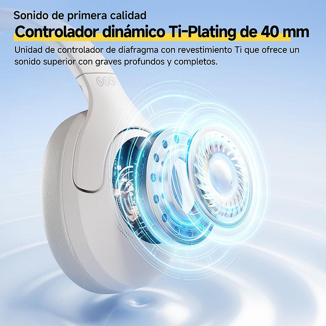 QCY - Auriculares H3 Lite ANC BT 5.3 Duración 50Hrs - Blanco