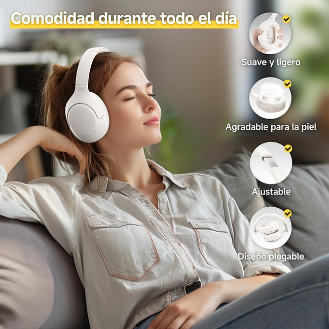 QCY - Auriculares H3 Lite ANC BT 5.3 Duración 50Hrs - Blanco