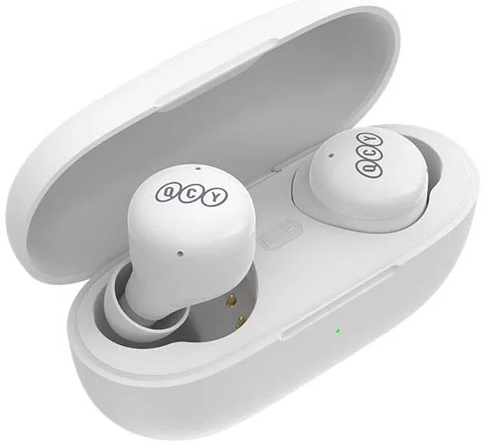 QCY - Audífonos inalámbricos YouthBuds T17 BT 5.1 26 hrs ENC - Blanco
