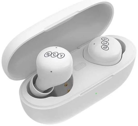 QCY - Audífonos inalámbricos YouthBuds T17 BT 5.1 26 hrs ENC - Blanco