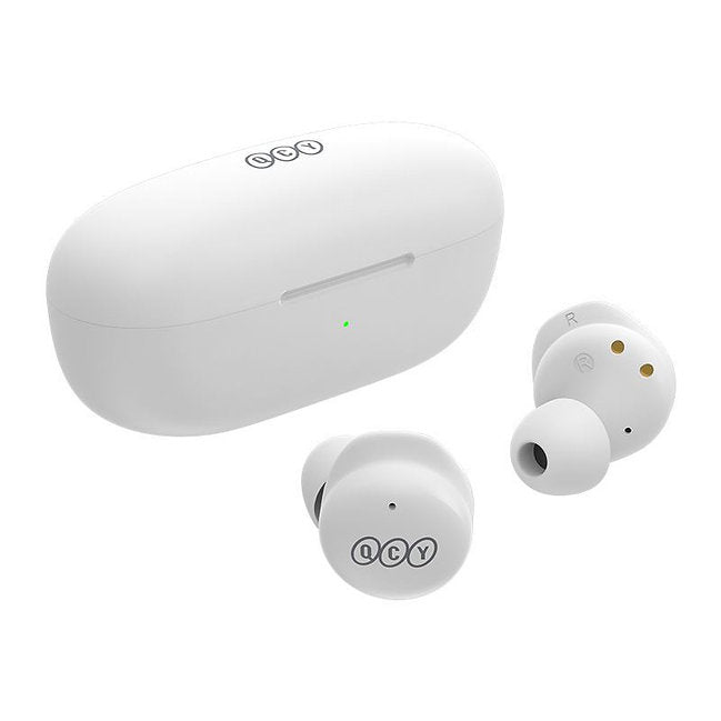 QCY - Audífonos inalámbricos YouthBuds T17 BT 5.1 26 hrs ENC - Blanco
