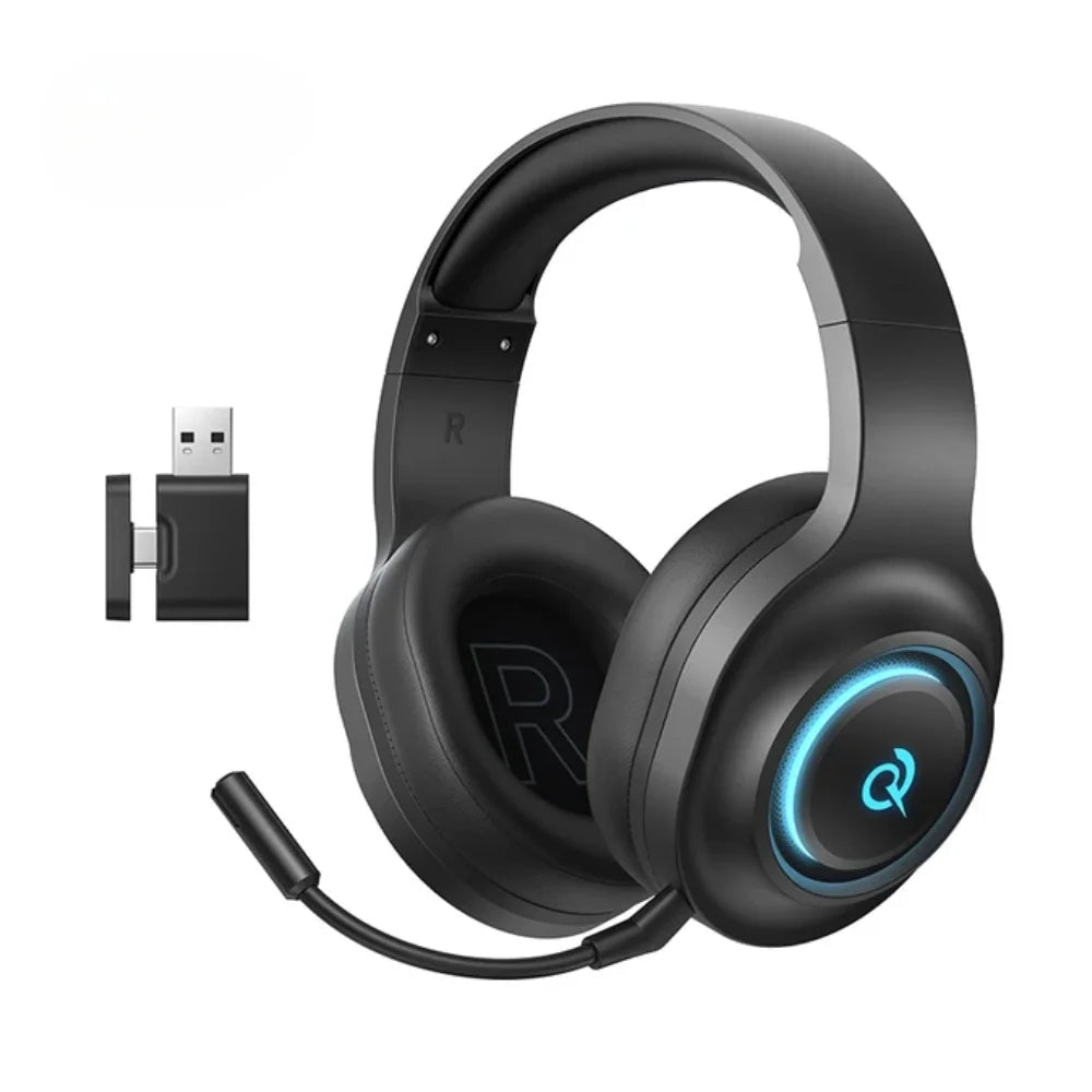 QCY - Audífonos Gamer Inalámbricos Heroad V200 Negro con Sonido 7.1 Surround