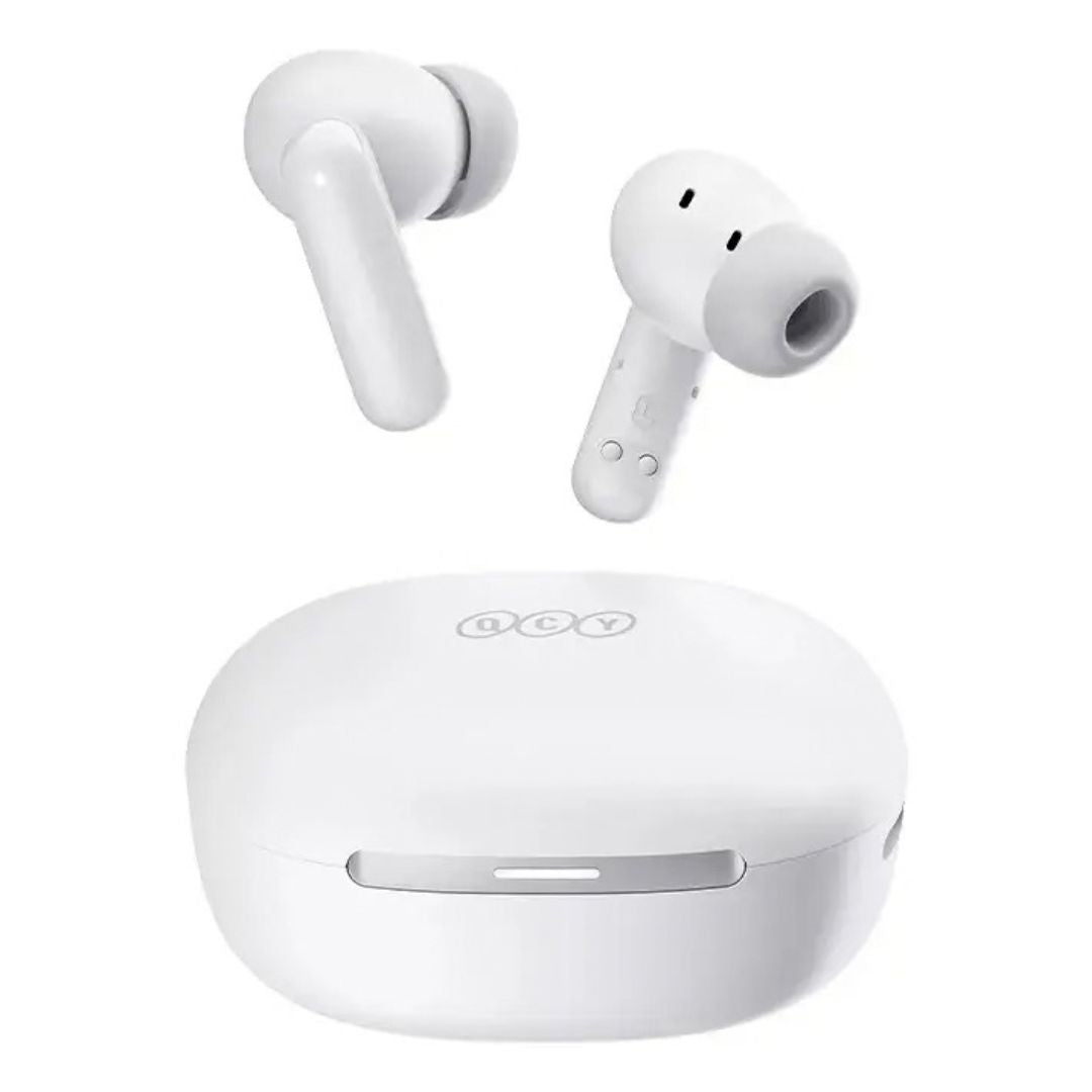 QCY - Audífonos TWS MeloBuds N30 Blanco con ANC 45dB