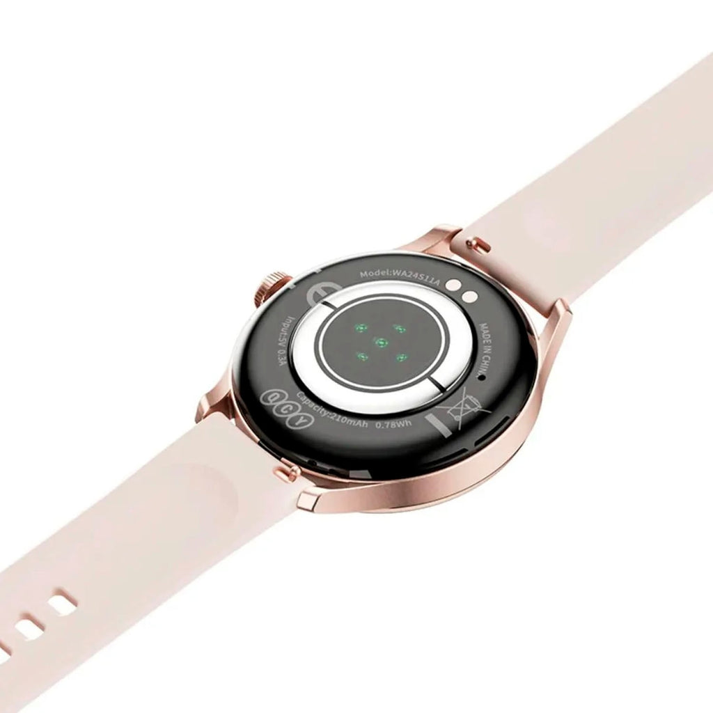 QCY - Smartwatch Watch Elite Oro Rosa AMOLED 1.19" Resistente al Agua