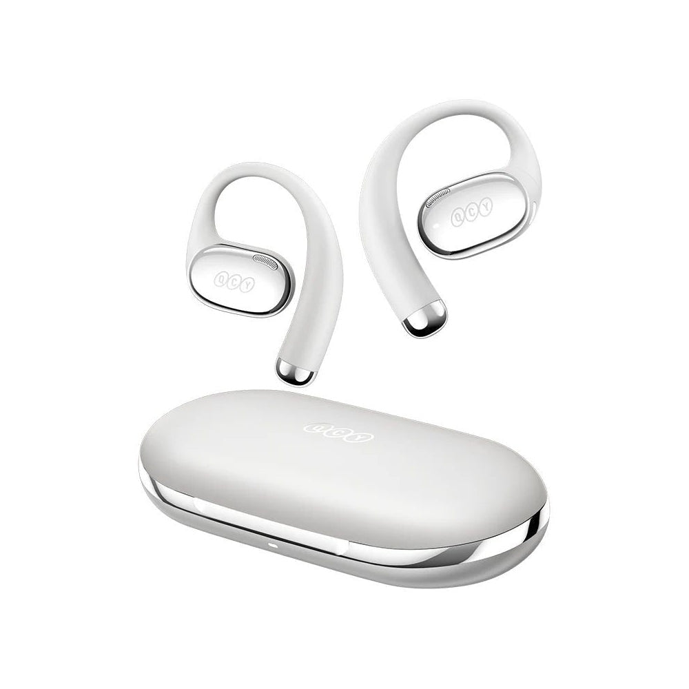 QCY - Audífonos Open-Ear Crossky R70 Blanco Bluetooth 6.0 Hi-Res LDAC