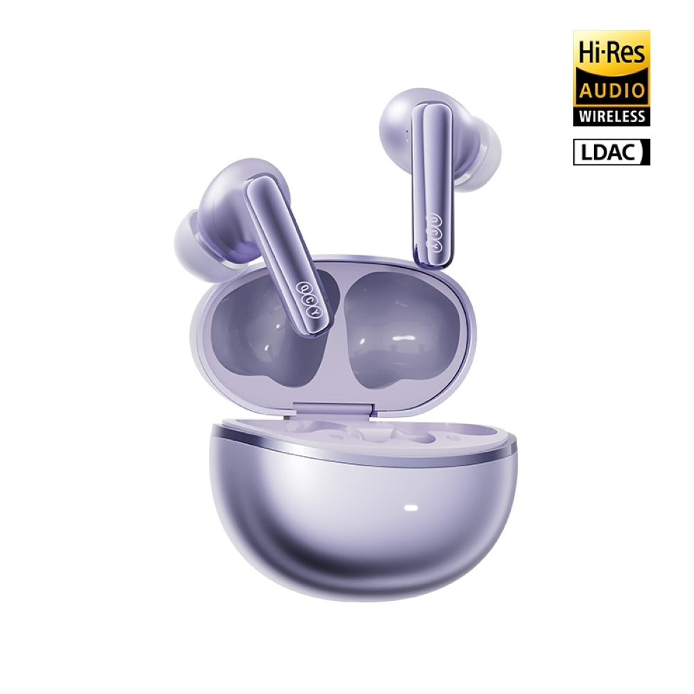QCY - Audífonos Inalámbricos MeloBuds N70 Morado ANC Adaptativo 56 dB