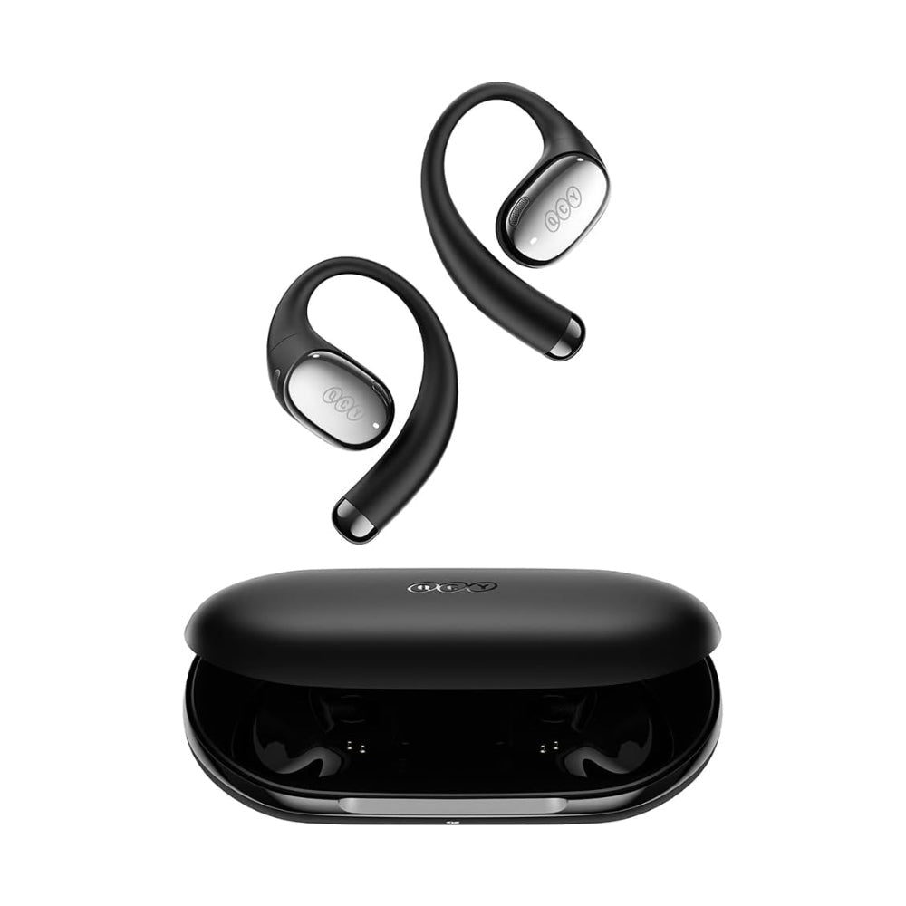 QCY - Audífonos Open-Ear Crossky R70 Negro Bluetooth 6.0 Hi-Res LDAC