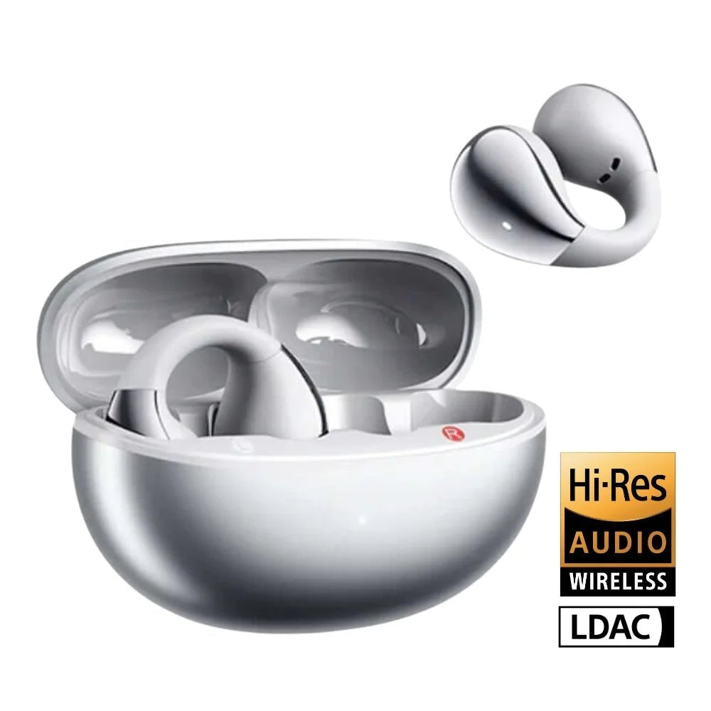 QCY - Audífonos Inalámbricos Open-Ear Crossky C30S Plateado Clip Ergonómico