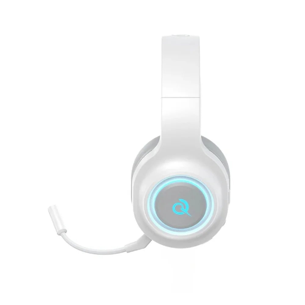 QCY - Audífonos Gamer Over-Ear Heroad V200 Blanco con Sonido Envolvente 7.1