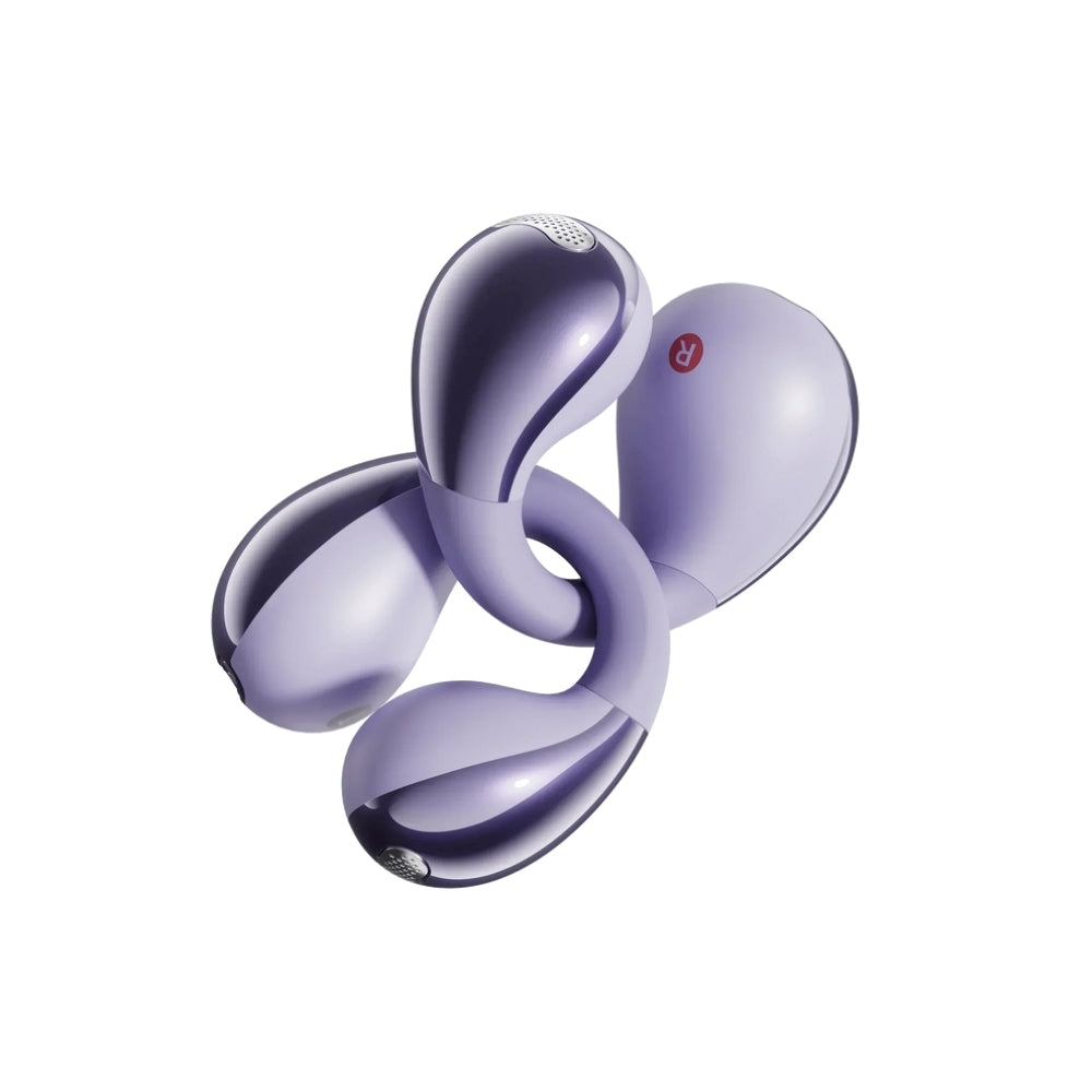 QCY - Audífonos Open-Ear Crossky C30 Morado Clip con Bluetooth 5.4