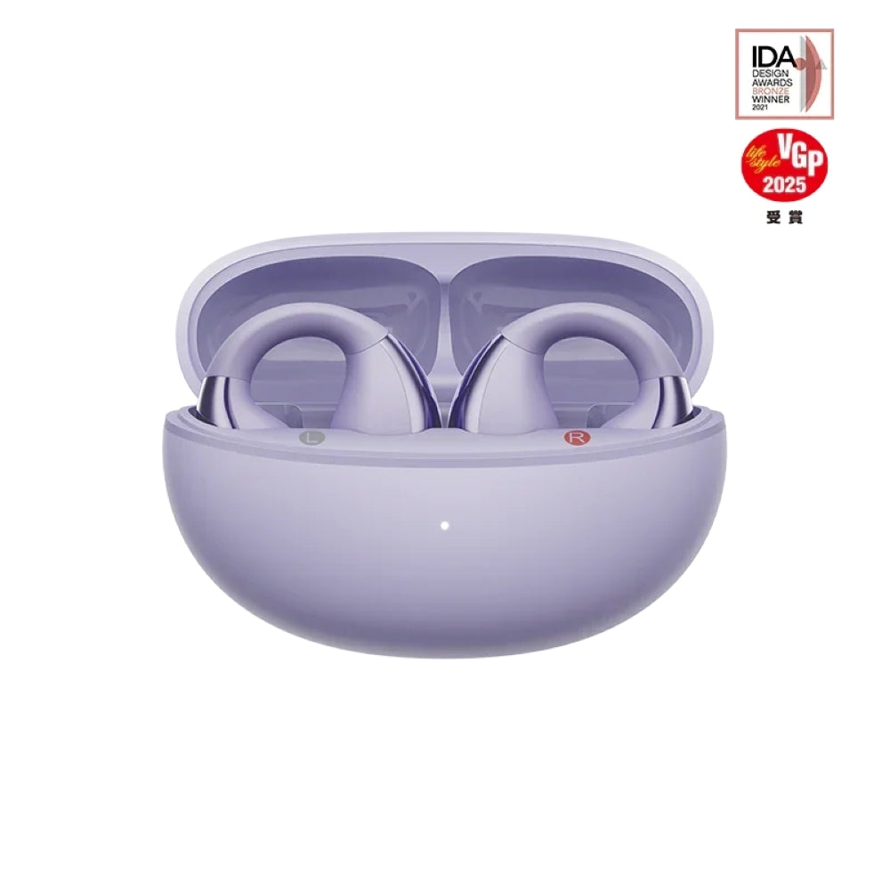 QCY - Audífonos Open-Ear Crossky C30 Morado Clip con Bluetooth 5.4