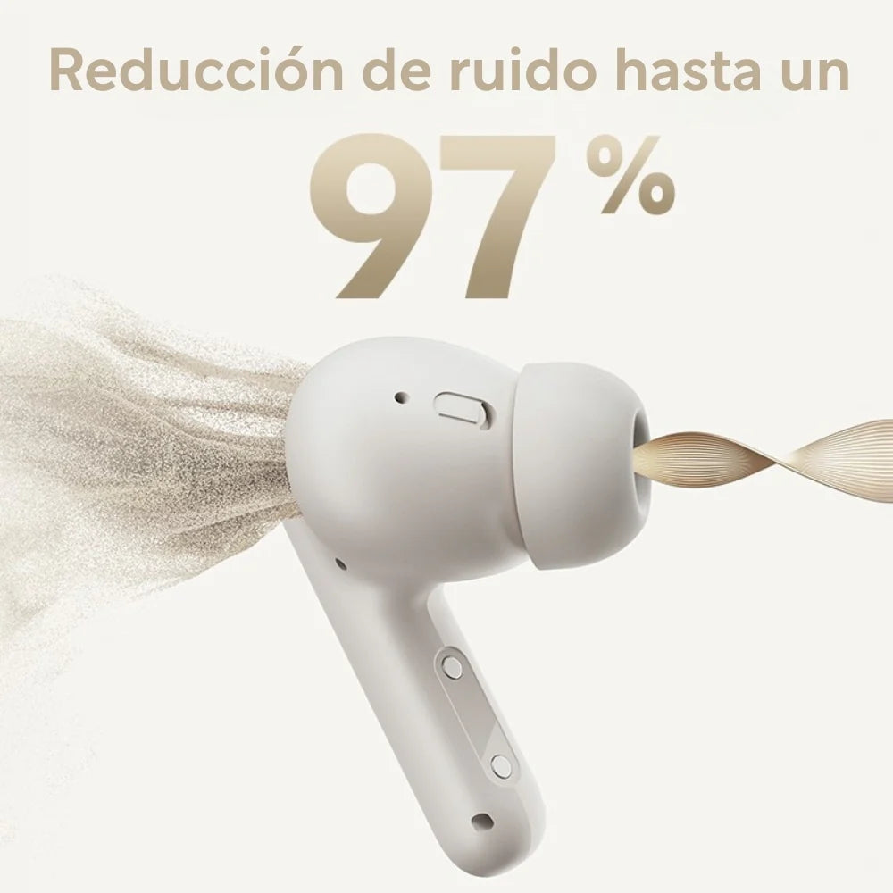 QCY - Audífonos Inalámbricos Buds ANC - Blanco