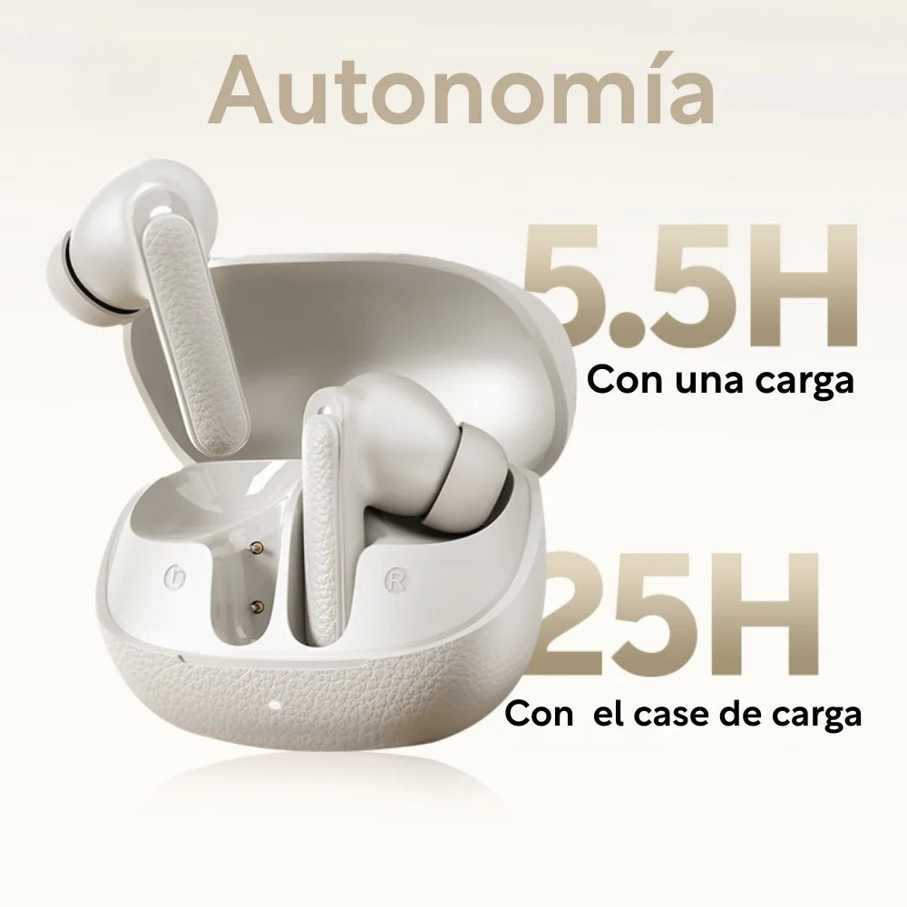 QCY - Audífonos Inalámbricos Buds ANC - Blanco