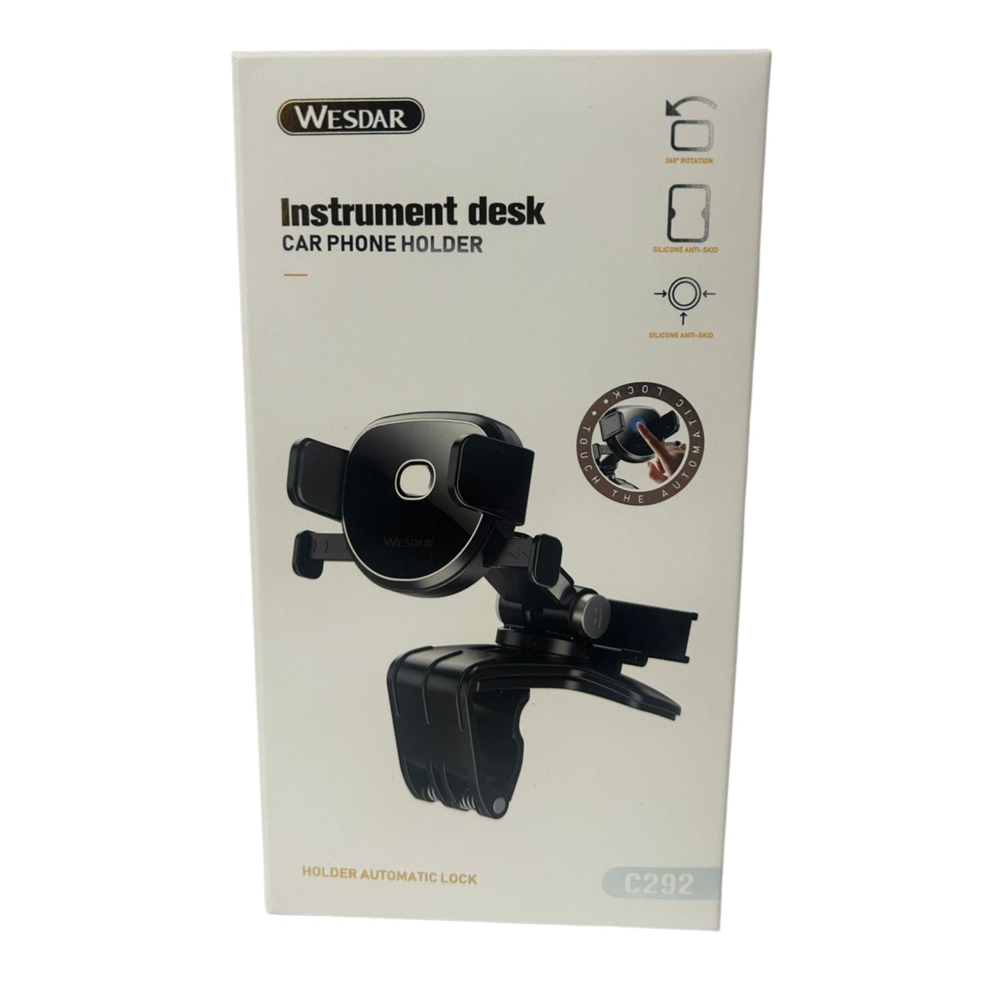 Wesdar - Car Phone Holder para autos Automatic Lock - Negro