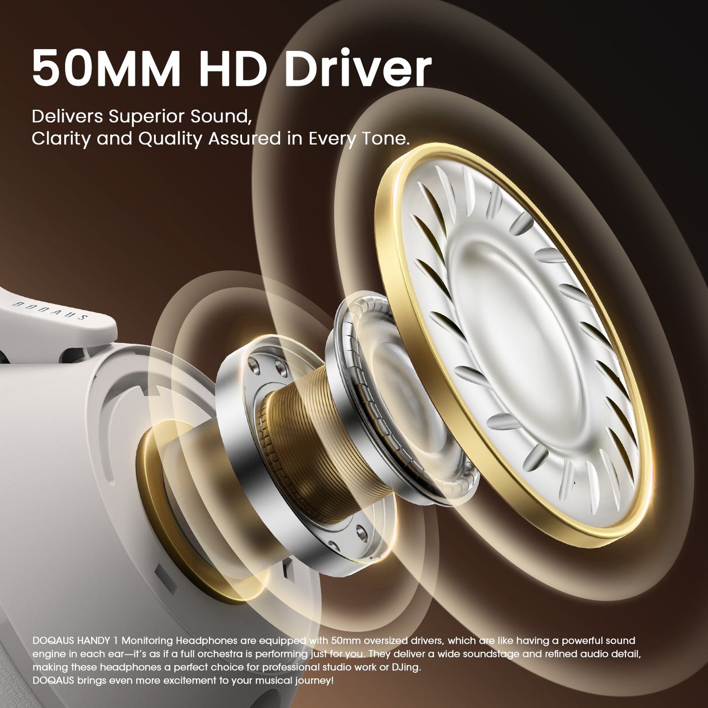 DOQAUS - Audífonos de Monitoreo Handy 1 con cable 3.5mm y 6.35mm HiFi