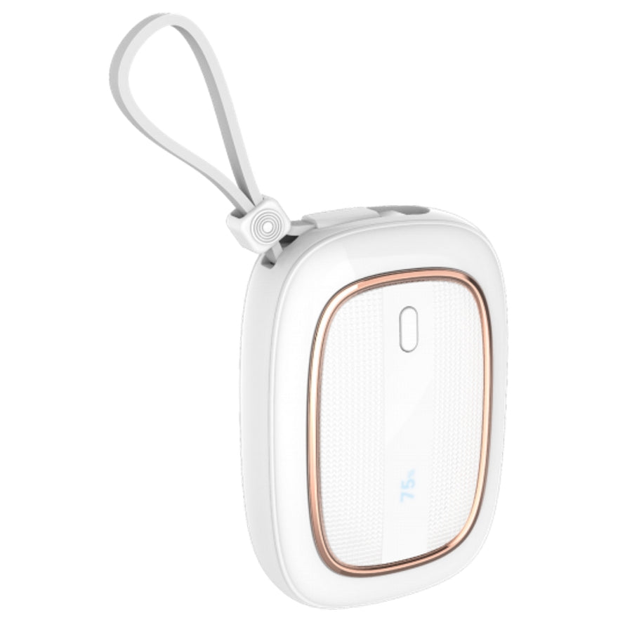 Hoguo - Mini Power Bank 10000mAH Panel LED Carga Rápida 22.5w c/ cables USB-C y Lightning