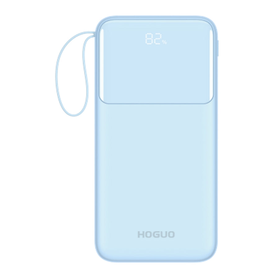 Hoguo - Power Bank 22.5W Display LED Carga Rapida 20000mAh c/cables - Azul