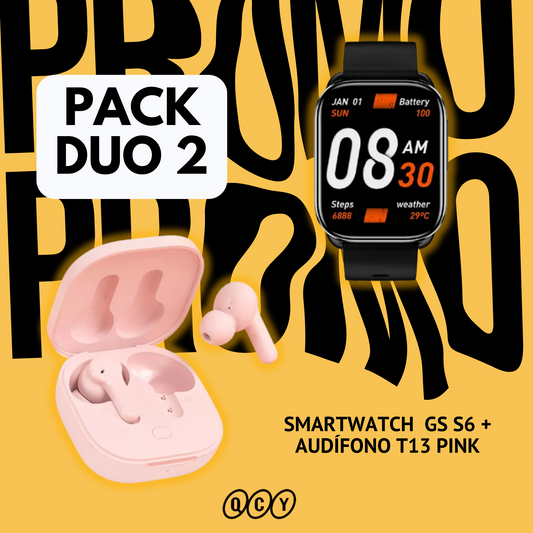SMARTWACTH GS-S6 + AUDÍFONOS T13 PINK