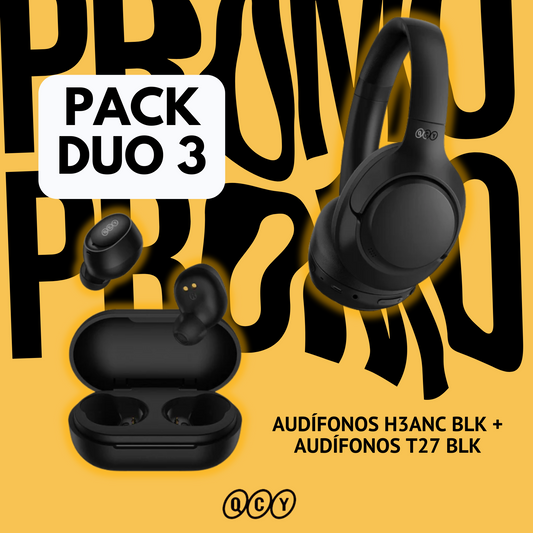 AUDÍFONOS H3ANC BLK + AUDÍFONO T27 BLK