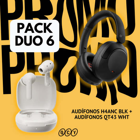 AUDÍFONOS H4ANC BLK + AUDÍFONO QT43 WHT
