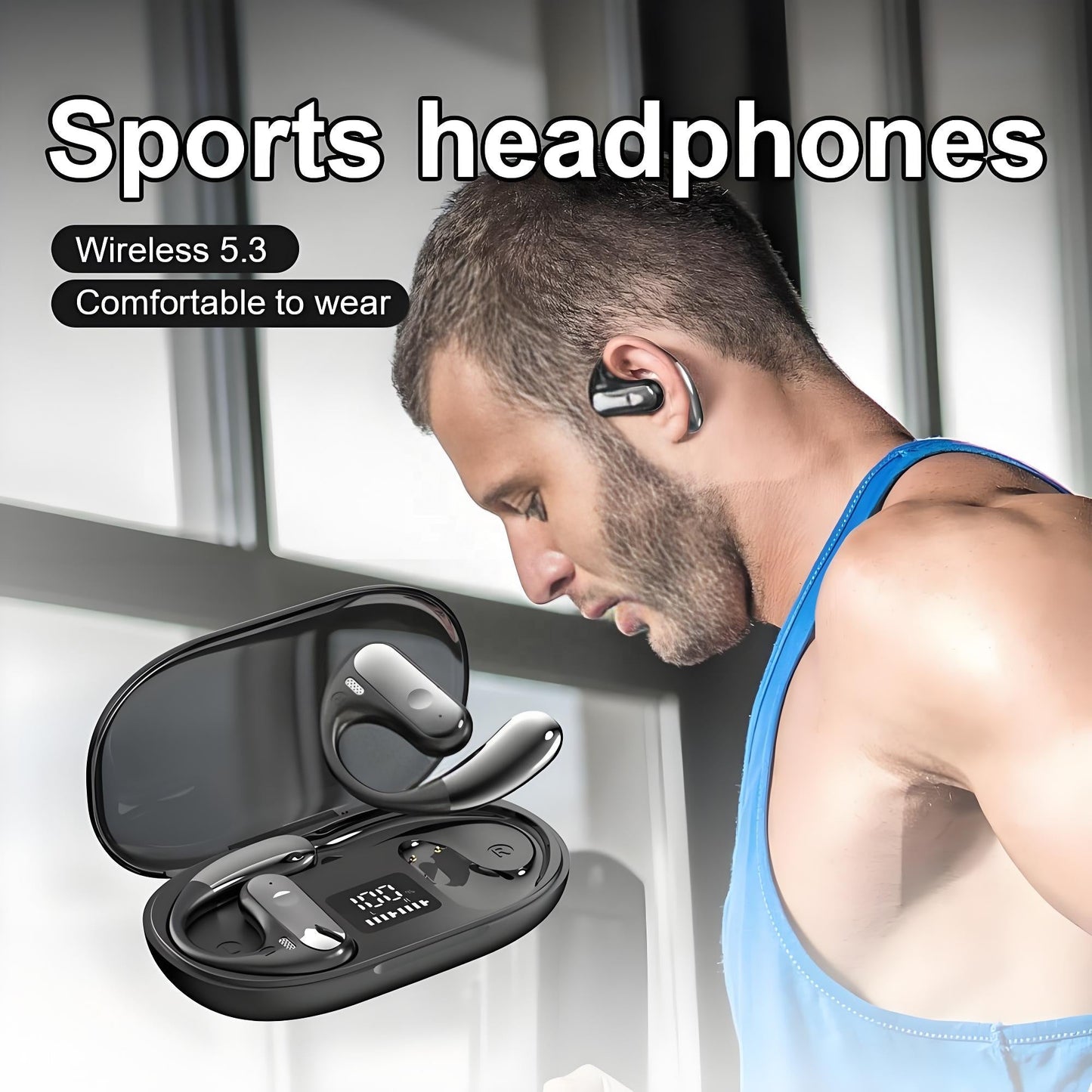 DOQAUS - Audífonos Deportivos Q28 Open-Ear BT 5.3 - Blanco