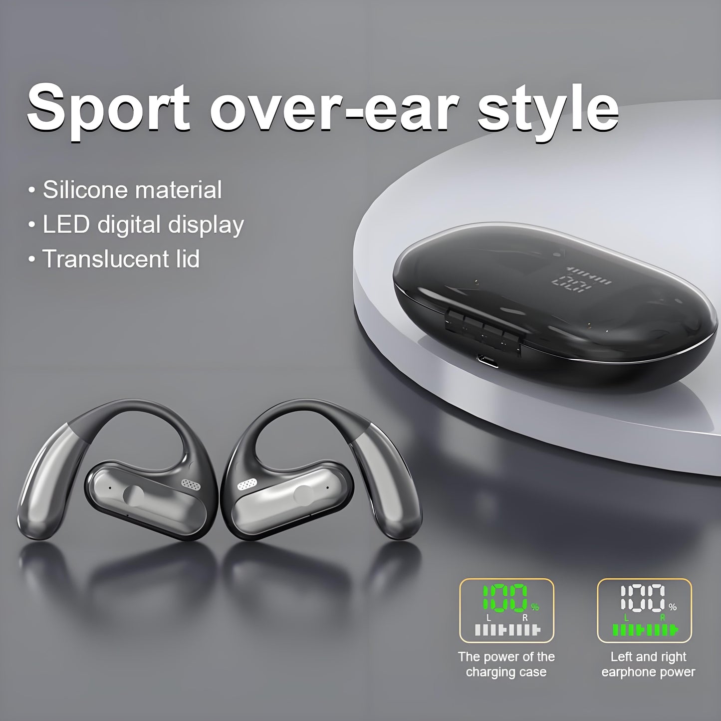 DOQAUS - Audífonos Deportivos Q28 Open-Ear BT 5.3 - Blanco