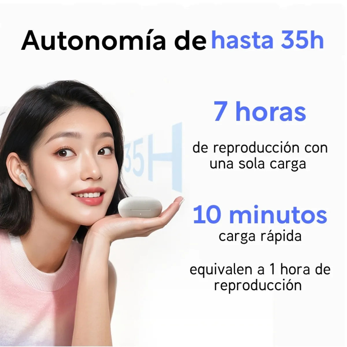 QCY - Audífonos Buds QT43 BT5.3 ENC IPX4 35hrs - Azul
