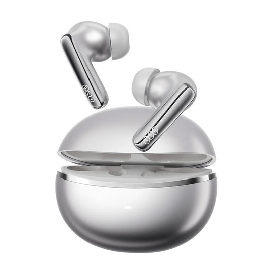 QCY - Audífonos Inalámbricos MeloBuds N70 BT6.0 Hi-Res LDAC - Plateado