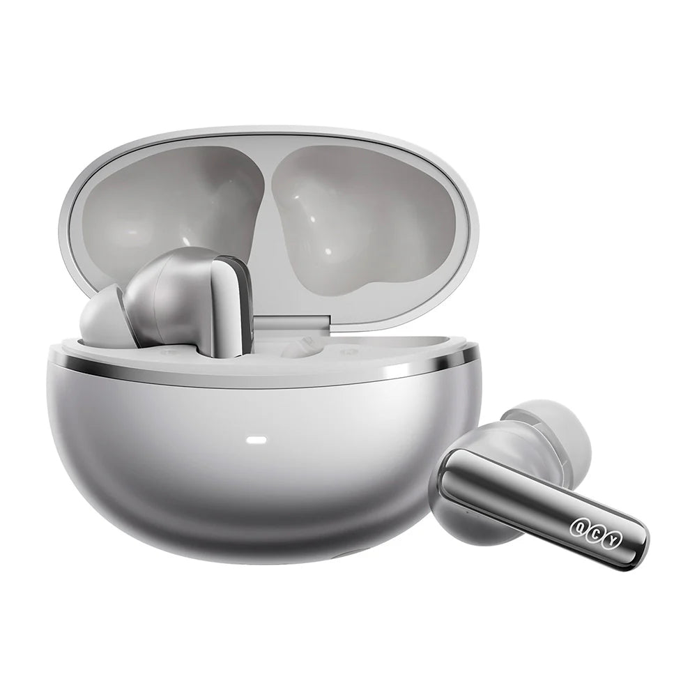 QCY - Audífonos Inalámbricos MeloBuds N70 BT6.0 Hi-Res LDAC - Plateado