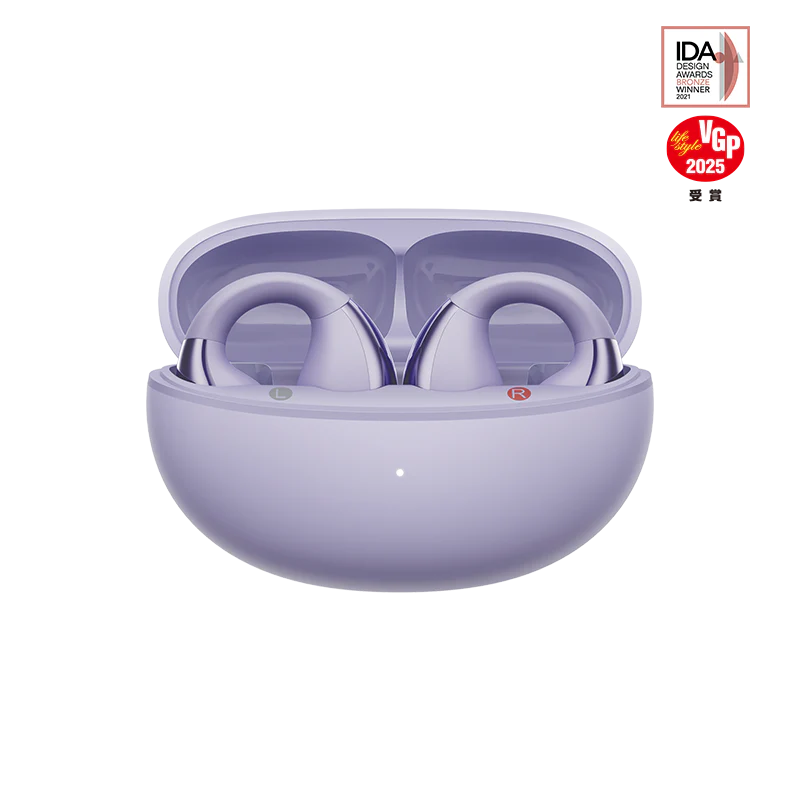 QCY - Audífonos Deportivos Crossky C30 Oreja Abierta BT5.3 IPX4 c/Clip - Púrpura
