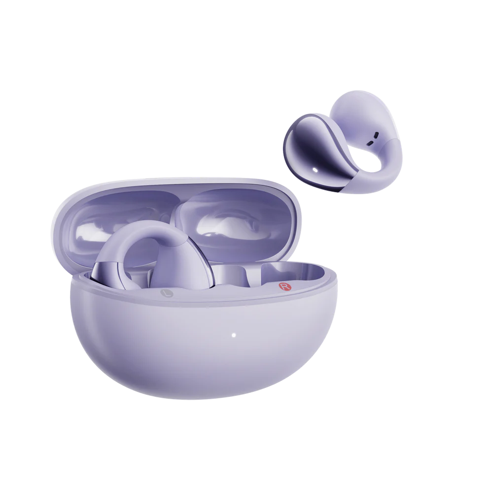 QCY - Audífonos Deportivos Crossky C30 Oreja Abierta BT5.3 IPX4 c/Clip - Púrpura