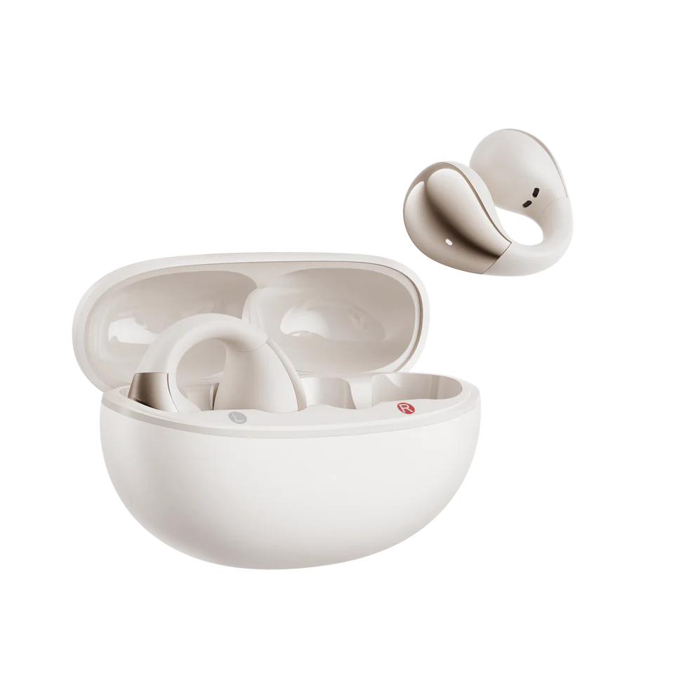 QCY - Audífonos Deportivos Crossky C30 Oreja Abierta BT5.3 IPX4 c/Clip - Blanco
