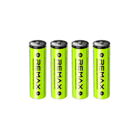 REMAX - Batería recargable AA Pack 4 unidades USB Lithium Battery 3071mWh