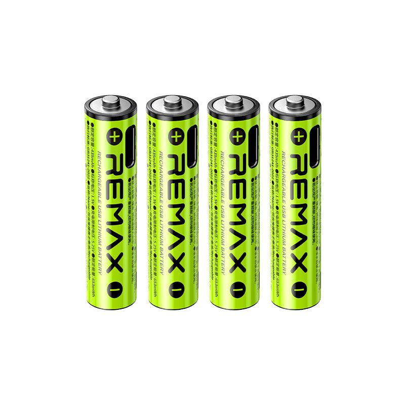 REMAX - Batería recargable AAA Pack 4 unidades USB Lithium Battery 814mWh