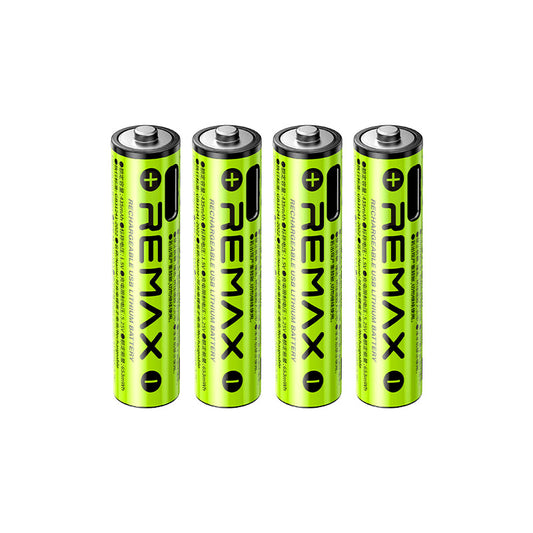REMAX - Batería recargable AAA Pack 4 unidades USB Lithium Battery 814mWh