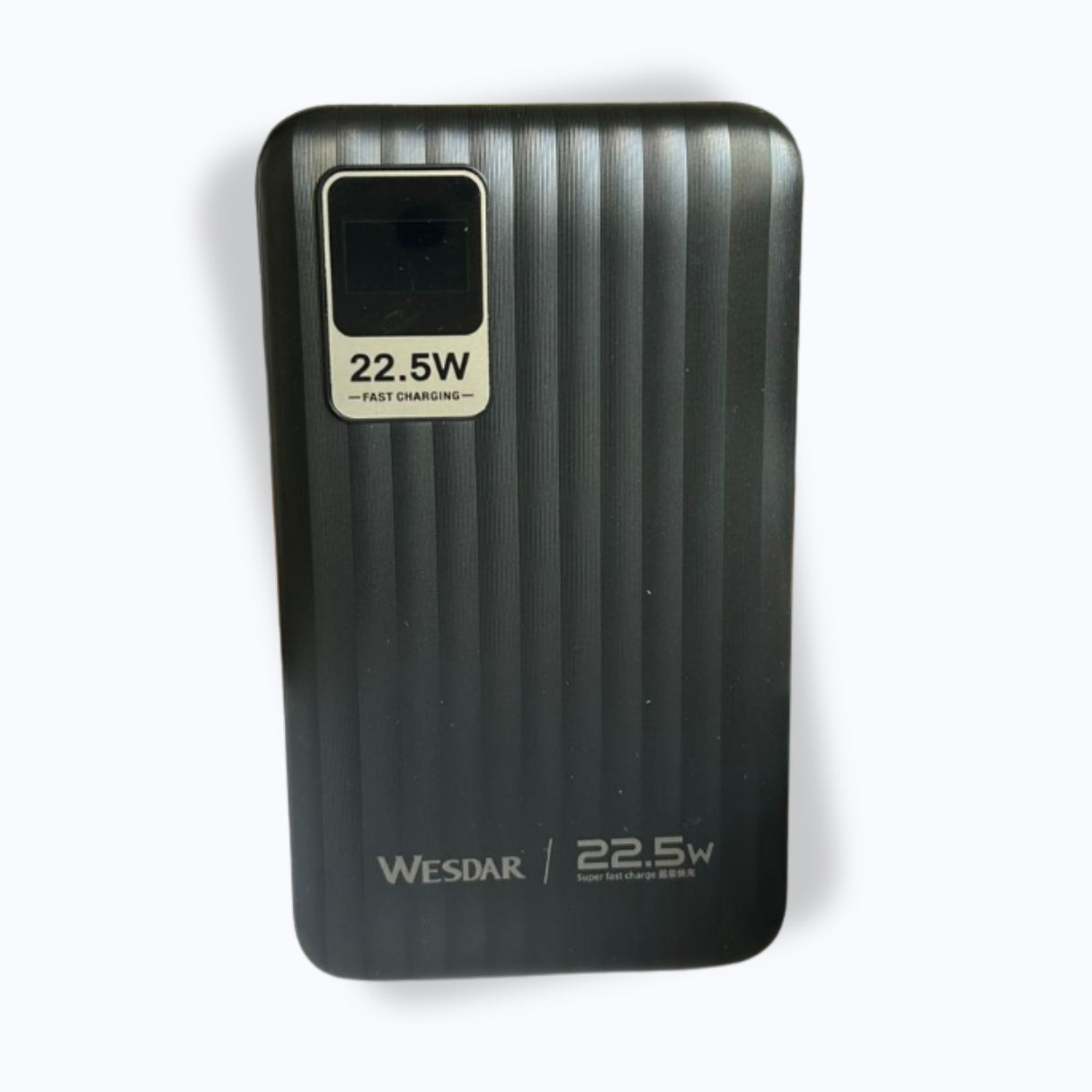 Wesdar - Power Bank 22.5W PD LED Fast Charge c/cable lightning y USB-C 20000mAh - Negro