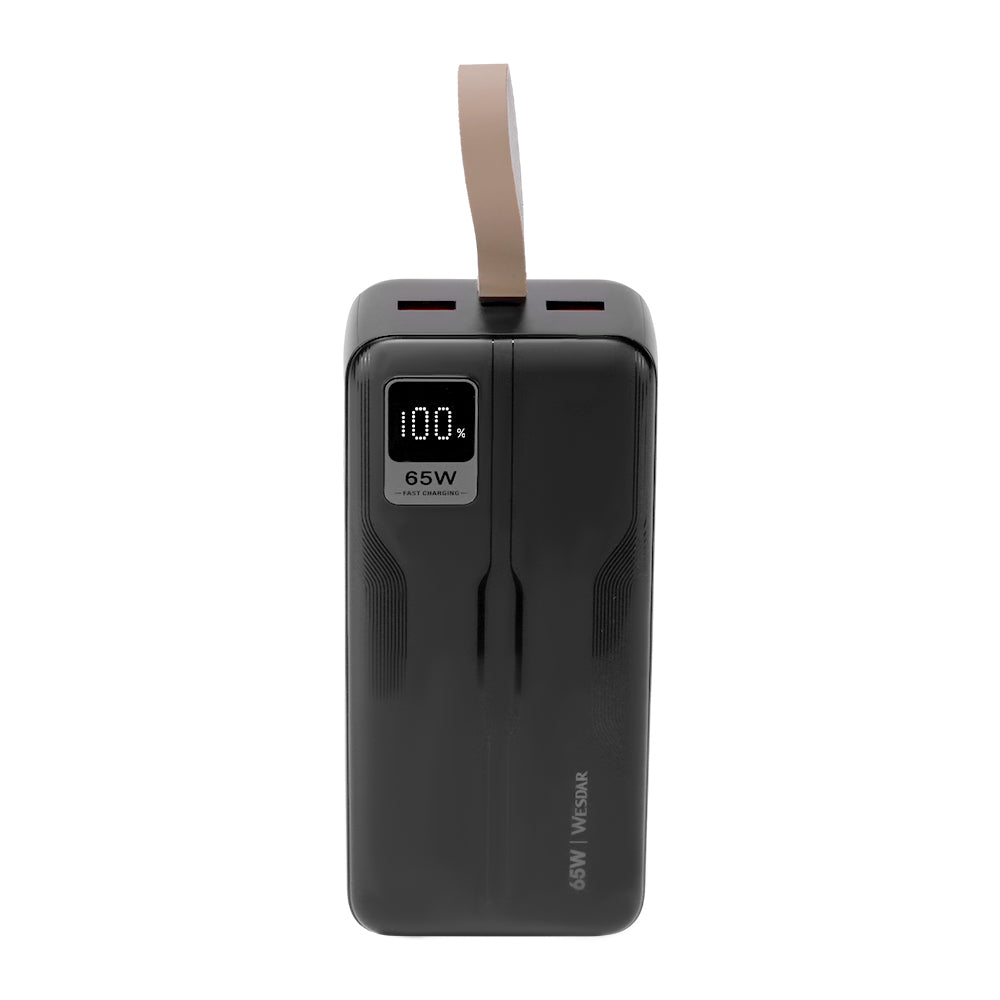 Wesdar - Power Bank Laptop, tablet y Teléfono PD 65W Fast Charge 30000mAh - Negro