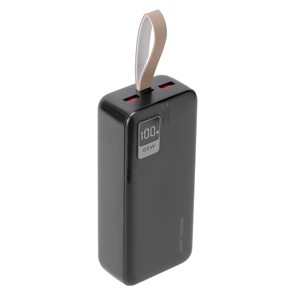 Wesdar - Power Bank Laptop, tablet y Teléfono PD 65W Fast Charge 30000mAh - Negro