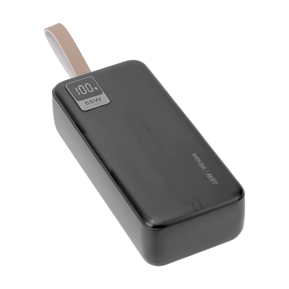 Wesdar - Power Bank Laptop, tablet y Teléfono PD 65W Fast Charge 30000mAh - Negro