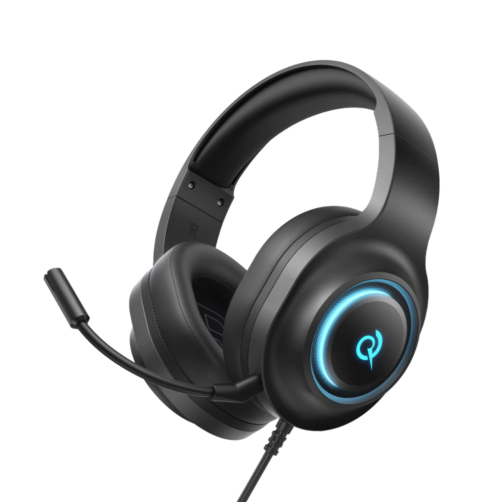 QCY - Audífonos Gamer V200 Pro 7.1 Surround Sound Alámbrico - Negro